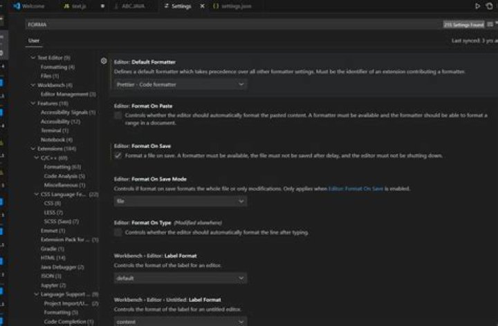 How do you format code on save in VS Code