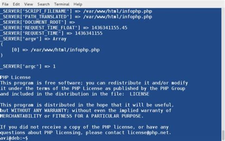 How do you get the HTML phpinfo() on the command line?