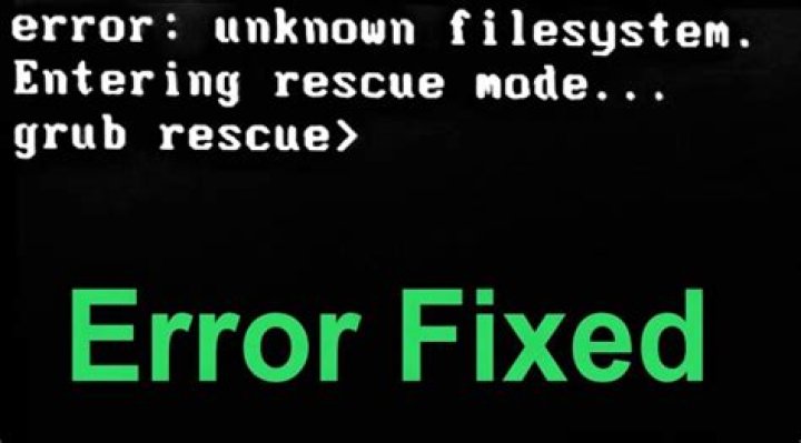 How do you permanently fix grub rescue: unkown filesystem