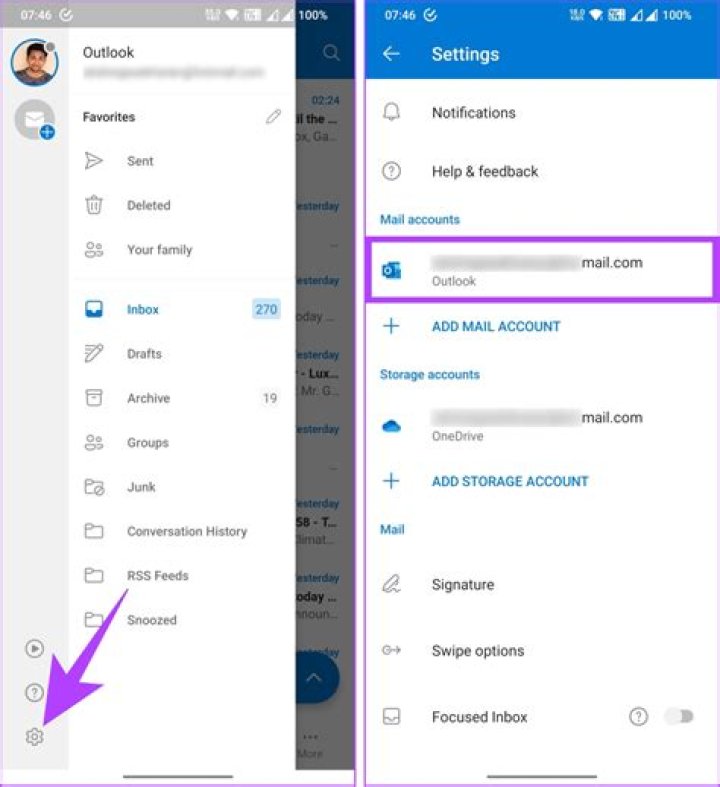 How do you remove an account from Windows 8 Mail that 