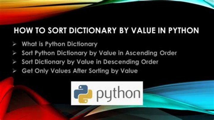 How do you sort a dictionary by value?