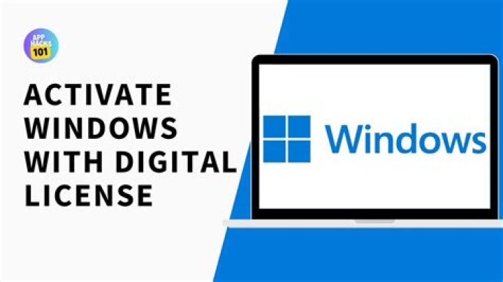 How does a Windows 10 'digital license' activate the OS?