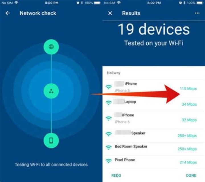 How does Google WiFi device speed test work?