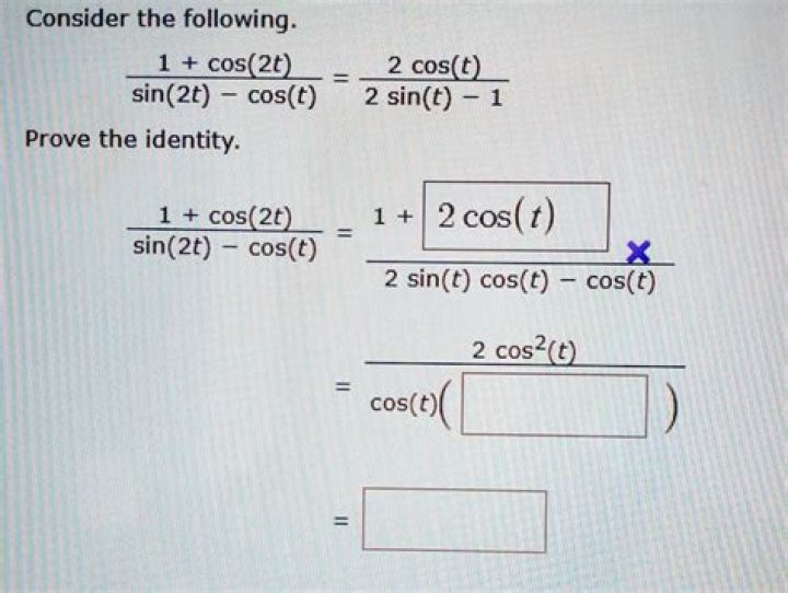 How is $\cos^2t + \sin^2t = 1$?