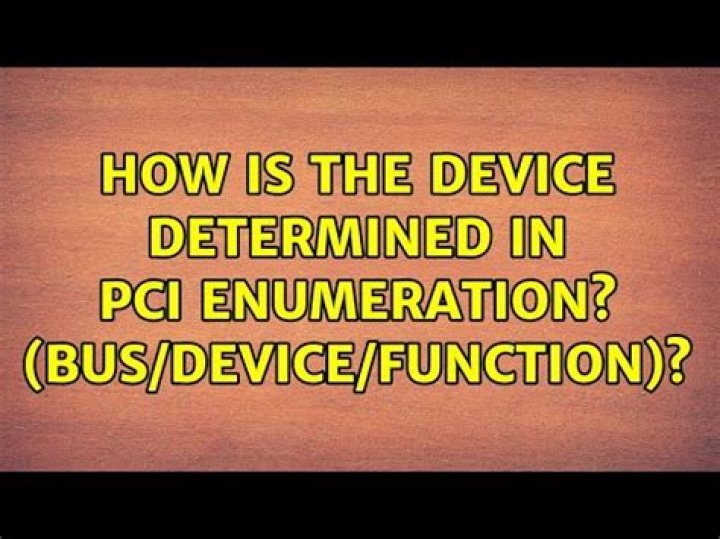 How is the device determined in PCI enumeration? (bus/device/function)