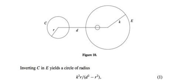 How is this circle inversion formula calculated?