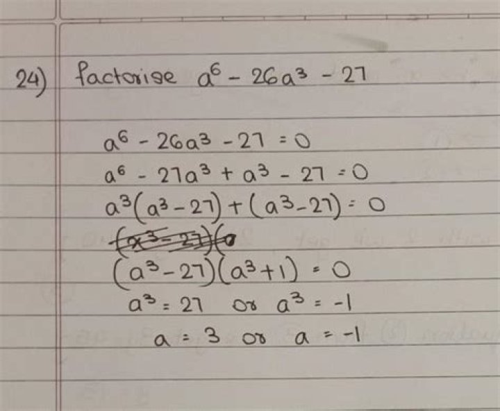 How is this step acheived? $h(x)= 27x^6+26x^3-1 $