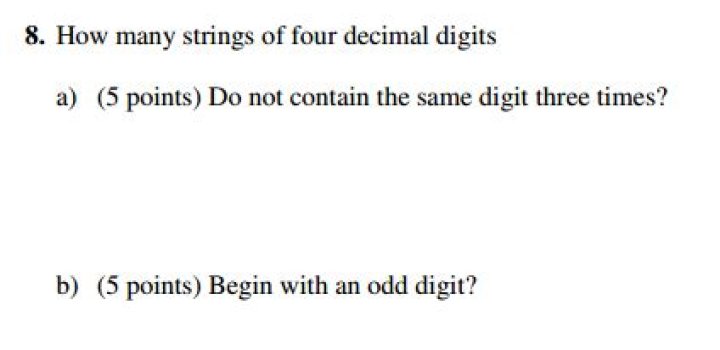 How many strings of four decimal digits that do not contain the same digit three times?
