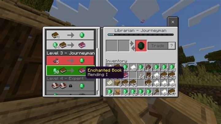 How rare is it to get a Mending book from a villager for 7 emeralds on 3rd roll?