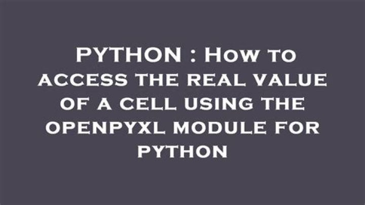 How to access the real value of a cell using the openpyxl module for python