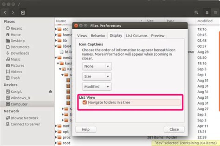 How to achieve List/Tree view in Nautilus?