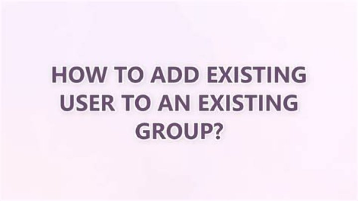 How to add existing user to an existing group?