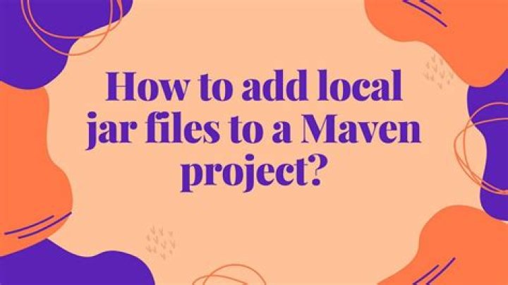 How to add local jar files to a Maven project?