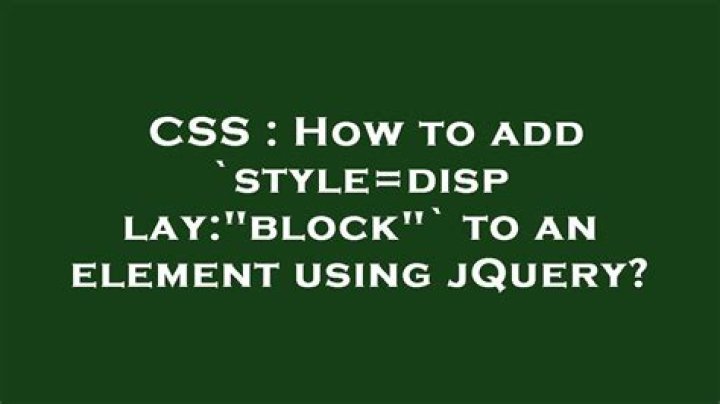 How to add `style=display: