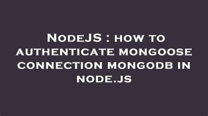 how to authenticate mongoose connection mongodb in node.js