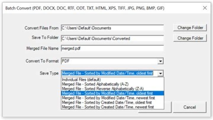 How to batch convert .doc or .docx to .pdf