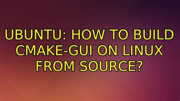 How to build cmake-gui on Linux from source?