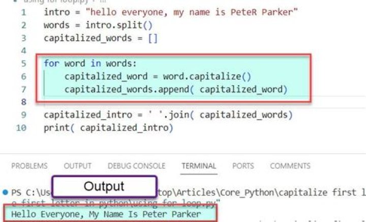 How to capitalize first and last letters of each word in a Python string?