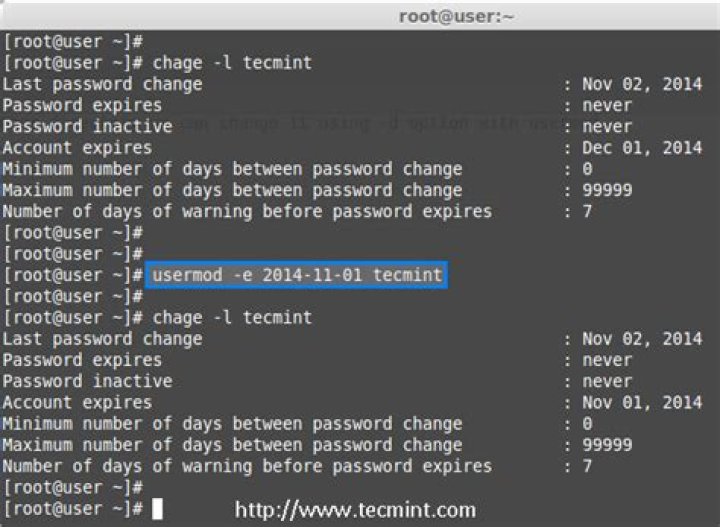 How to change password using usermod?