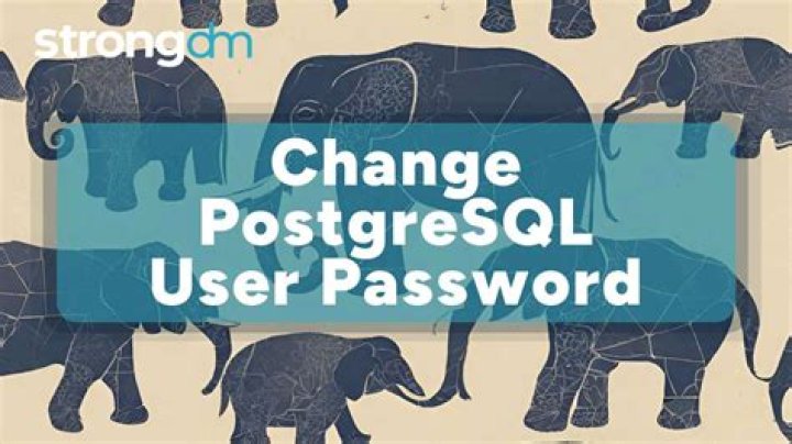 How to change PostgreSQL user password?