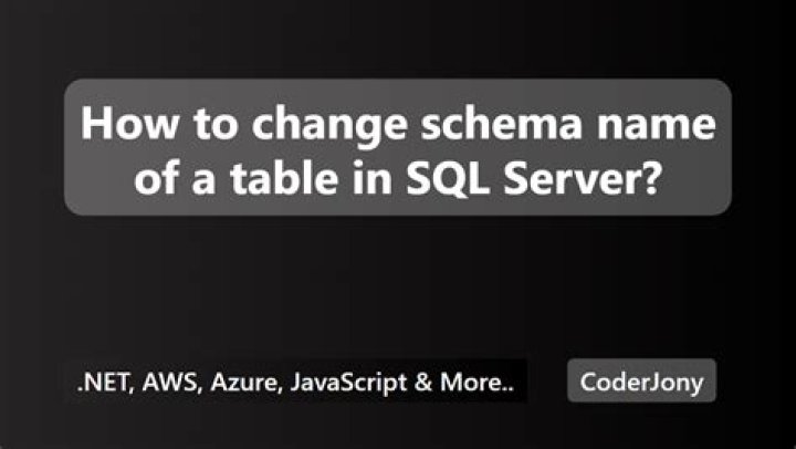 How to change schema name?