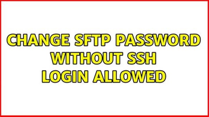 How to change SFTP password without allowing SSH login?