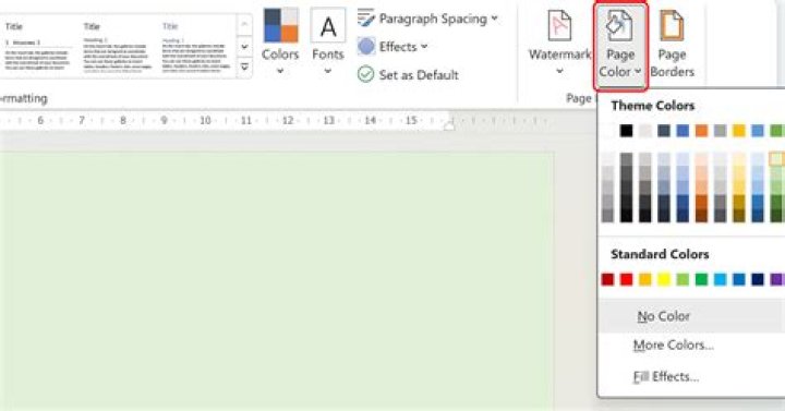 How to change the background color of a single page in Word 2010?
