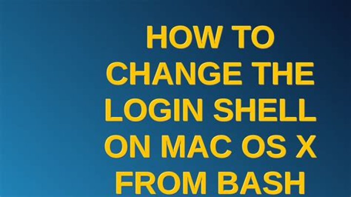How to change the Login Shell on Mac OS X from bash to zsh?