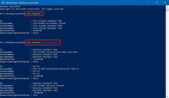 How to change time-zone settings from the command line