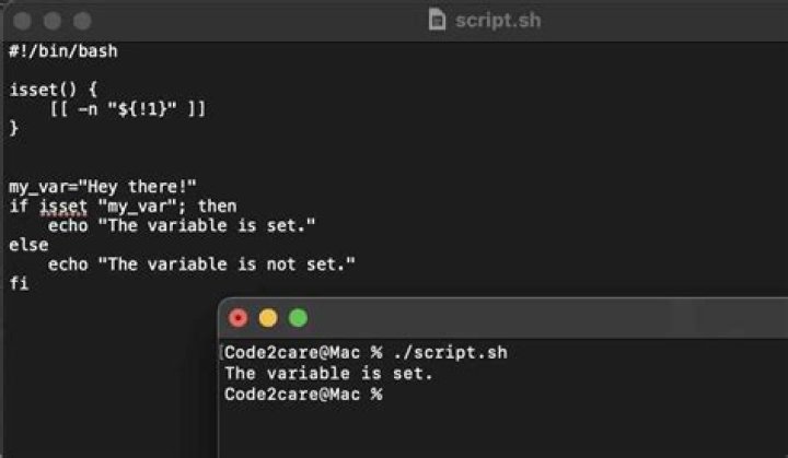 How to check if a variable is set in Bash