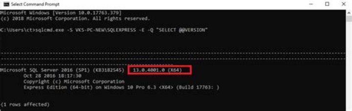 How to check SQL Server version