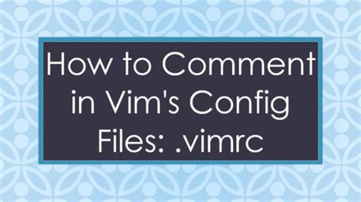 How to comment in Vim's config files: 