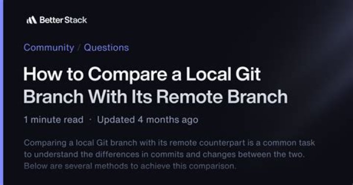 How to compare a local Git branch with its remote branch