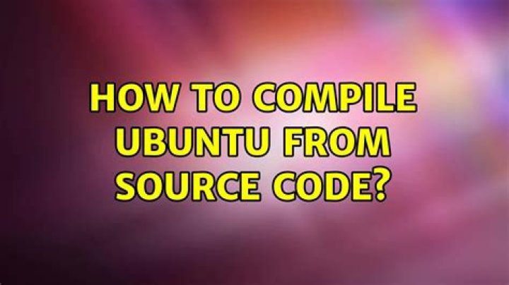How to compile Ubuntu from source code?
