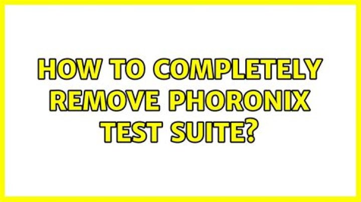 How to completely remove Phoronix Test Suite?