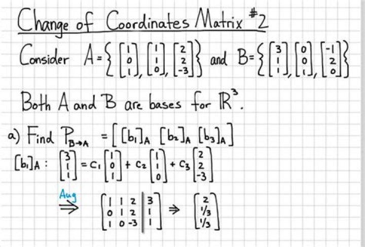 How to construct change of basis matrix
