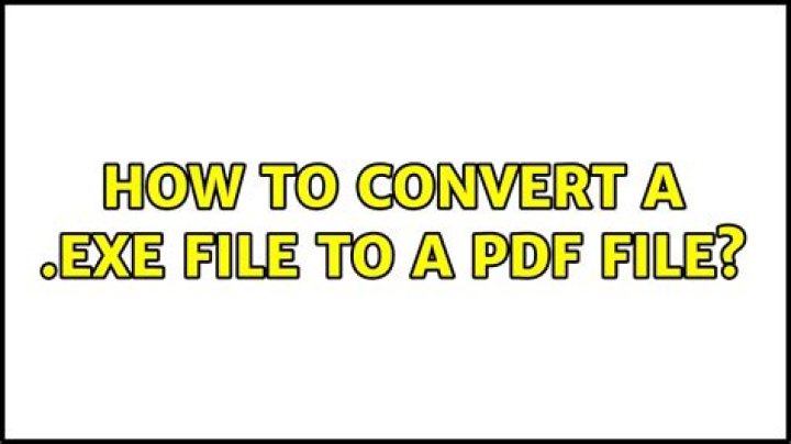 how to convert a .exe file to a pdf file?