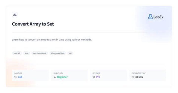 How to convert an Array to a Set in Java