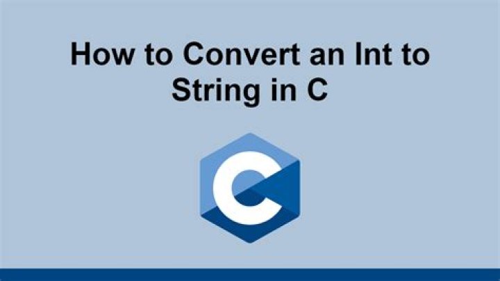 How to convert an int to string in C?