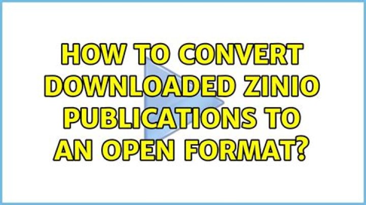 How to convert downloaded Zinio publications to an open format?