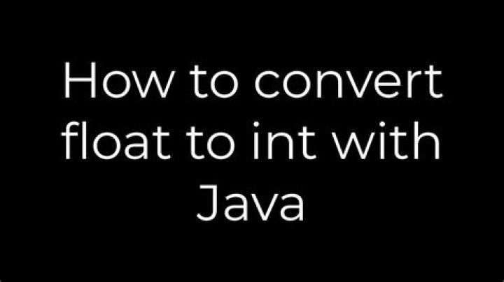 How to convert float to int with Java