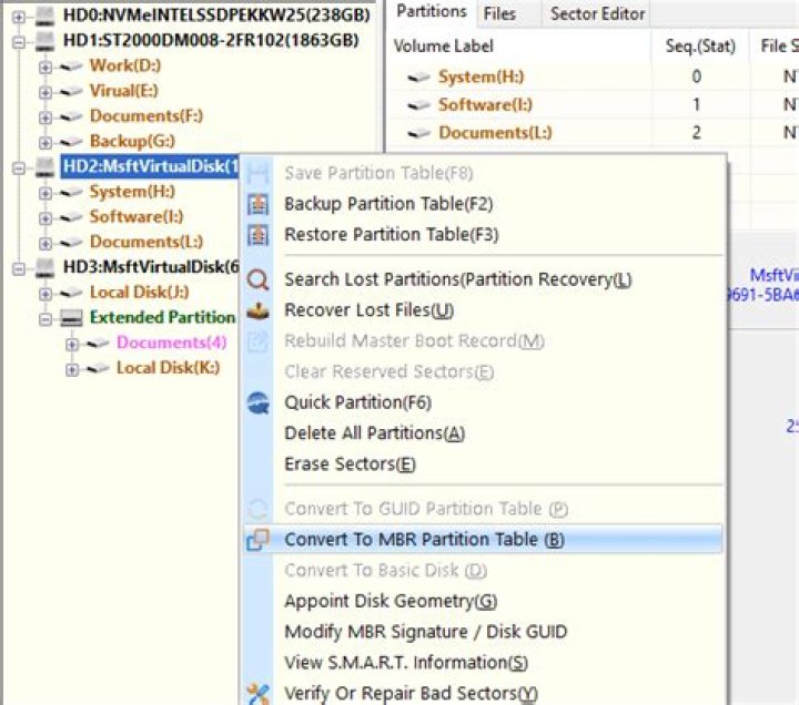 How to convert MBR partition table to GPT?