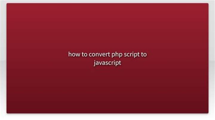 how to convert php script to javascript