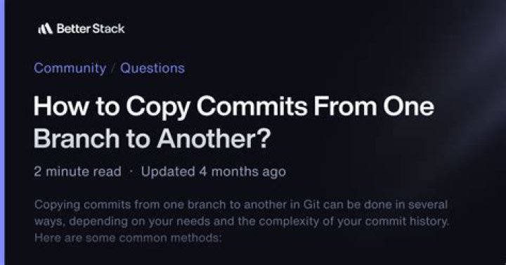 How to copy commits from one branch to another?