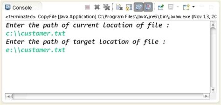 How to copy file from one location to another location?