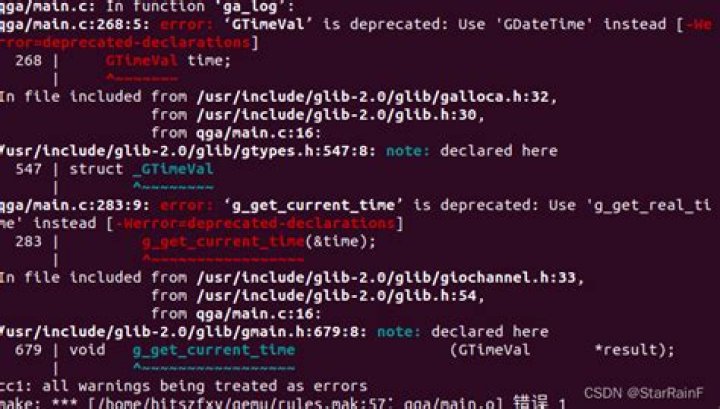 how to correct glib-2.35.x 'g type_init is deprecated' error when compiling from source