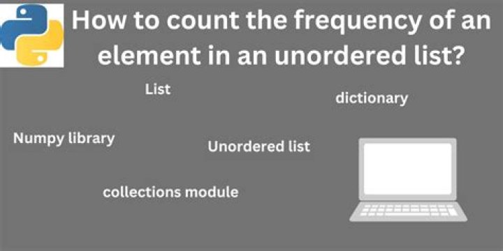 How to count the frequency of the elements in an unordered list?