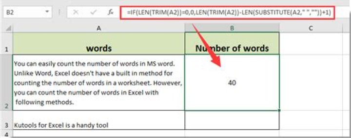 How to count the number of words in a Microsoft Excel file?