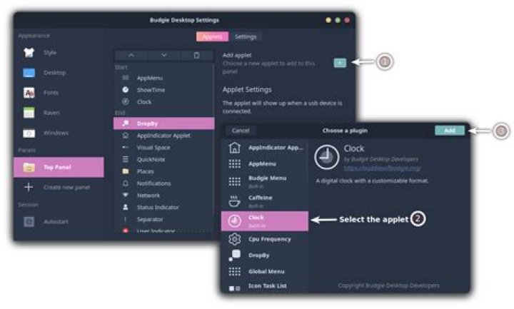 How to create a Budgie applet, showing a menu?