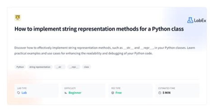 How to create a custom string representation for a class object?